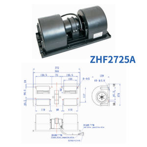 Haute qualité 380W Bus climatiseur ventilateur d'évaporation pièces de rechange à bas prix nouveau Bus ZHF2725A 371*174*141 accessoires - Product Image 3