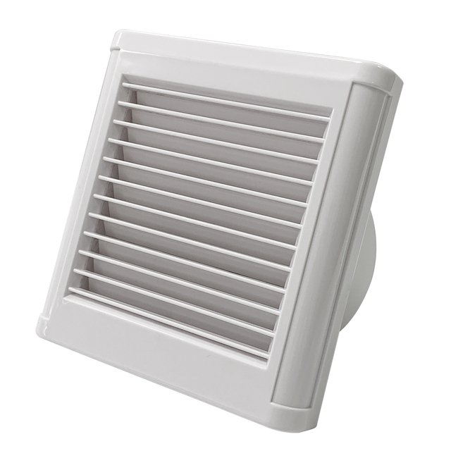 Foshan Manufacturer 6 Inch ABS Plastic Air Extractor Fan Bathroom Window Mounted Home Exhaust Fan With Auto Close Shutter