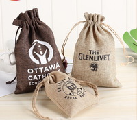 Sac en toile de jute épaisse avec cordon de serrage, en silicone, pour cosmétiques, cadeaux, draperies, rideaux, tentes de plafond, pochettes en coton, anti-poussière