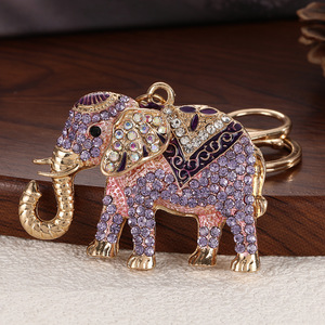 Porte-clés personnalisé en alliage de zinc 3D éléphant de luxe, pendentif tendance, breloque décorative pour sac - Product Image 6