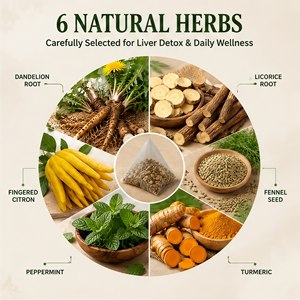 Té Herbal Natural de Marca Privada con Bajo MOQ, Mezcla de Raíz de Diente de León y Cúrcuma, el Mejor Té Herbal para el Apoyo Diario, Desintoxicación del Hígado y Bienestar - Product Image 2