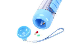 Leakproof Design 2 In 1 Travel Water Bottle With Pill Organizer BPA Free Outdoor Sport Water Bottle With 7 Day Pill Storage Box - Product Image 6