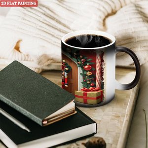 Taza Sublimada con Diseño de Animales Personalizado, Negra Esmerilada, 11 oz, Cerámica, Cambia de Color con el Calor, Taza Mágica - Product Image 3