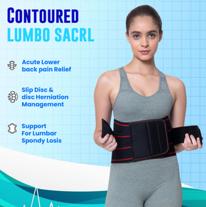 เข็มขัดพยุงหลังส่วนล่าง PRO Healthcare Limbo Sacral Belt (LS Belt) สีแดงและสีดำ พร้อมแถบยางยืด - Product Image 5
