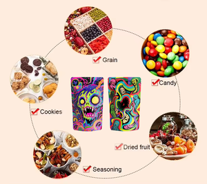 Bolsas de Plástico Laminadas con Papel de Aluminio, Resellables, con Cierre Zip, para Empaque de Productos Comestibles, a Prueba de Olores, para Dulces y Gomitas, Bolsas de Mylar de 3.5g, Impresión Personalizada - Product Image 4