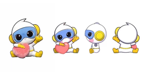 Uyeah Tùy Chỉnh Phim Hoạt Hình Không Gian Búp Bê Sang Trọng Mềm Thú Nhồi Bông Với Điểm Nhấn & Trái Tim Màu Hồng, Dễ Thương Nhân Vật Đồ Chơi Bông Đầy Búp Bê Sang Trọng - Product Image 3