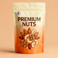 Sachet debout refermable pour l'emballage alimentaire, bonbons, biscuits, en matériau PE, impression en gravure, résistant à l'humidité, fermeture éclair thermoscellée