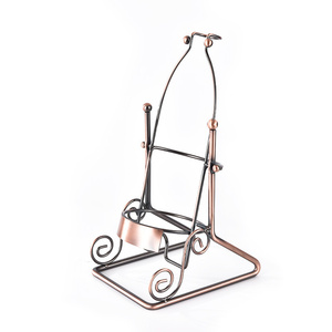 Porte-<span class=keywords><strong>bouteilles</strong></span> de table autoportant, décoration de <span class=keywords><strong>cave</strong></span> <span class=keywords><strong>à</strong></span> <span class=keywords><strong>vin</strong></span>, design classique vintage, support en fer pour <span class=keywords><strong>bouteilles</strong></span> - Product Image 5