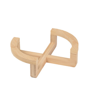Wooden Fruit Bowl Display Rack Base Glass Storage Dish Kitchen Decor Single Layer Solid Wood <b>Stand</b> For Fruit Serving - Product Image 5
