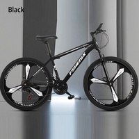 Vélo de montagne 21 vitesses 24/26 pouces, cadre rigide en acier à haute teneur en carbone, frein à disque double, vélo tout-terrain en alliage d'aluminium, hauteur 155-185 cm
