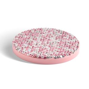 Luxury Bling Shiny Diamond Round Shape <b>Princess</b> Portable Cosmetic Makeup <b>Mirror</b> - Product Image 3