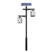 Lampe solaire rétro chinoise conçue par le fabricant, étanche, pour cour, adaptée aux jardins, villas, parkings, lampadaires