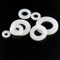 Rondelle plate en plastique nylon blanche bon marché personnalisée Offre Spéciale DIN125 M8 M10 PTFE POM Rondelle plate en plastique