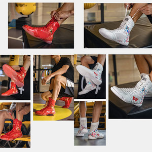 Offer <strong>Sample</strong> Autumn Made Men Boots High Quality Leather Custom Logo Wear Foot Protector Boxing Shoes For Adult - Product Image 3