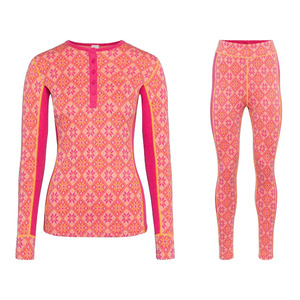 <span class=keywords><strong>Sous</strong></span>-vêtements thermiques en laine mérinos pour femmes, chemise à manches longues Henley, laine mérinos jacquard, ensembles de <span class=keywords><strong>sous</strong></span>-vêtements thermiques à manches longues - Product Image 4
