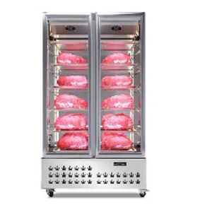 Vitrina refrigerada comercial de doble puerta NE-332, de acero inoxidable 304, con capacidad para 800L de carne cocida seca, enfriada por aire y con descongelación automática. - Product Image 5