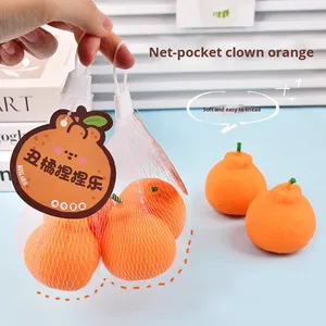 Jouet de décompression créatif en PU, simulation d'orange à presser, à rebond lent, fluide et moelleux, vente en gros d'usine pour jeunes (15-35 ans) - Product Image 1