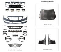 Pièces automobiles Pare-chocs avant Bodykit pour Benz Classe C W205 Coupé 2015-2023 Mise à niveau C43 C63 AMG Pare-chocs avant arrière Capot moteur Ailes