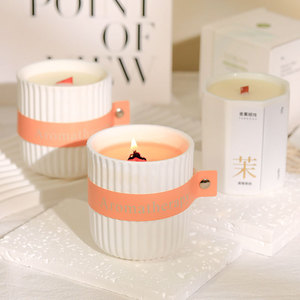 Bougie parfumée Northern Mu en forme de tasse, en cire de soja, aromathérapie, cadeau pour la décoration de la maison - Product Image 1