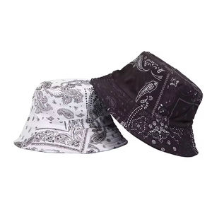 Chapeau Bob Imprimé Bandana pour Hommes et Femmes, Pliable, Anti-UV, Tendance Estivale, Motif Fleur de Cachemire, Idéal Plage et Pêche - Product Image 2