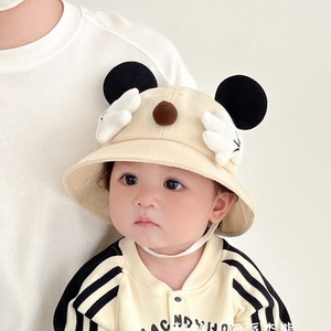 Chapeau de pêcheur pour bébé, printemps et automne, pour garçons et filles, mignon, chaud, respirant, coupe-vent, pare-soleil, <span class=keywords><strong>en</strong></span> <span class=keywords><strong>coton</strong></span> et polyester, à motif de dessin animé - Product Image 1