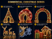 Lumière décorative Obbo imperméable motif traîneau de rennes 220V IP65 pour la décoration de l'arbre de Noël et du paysage