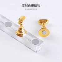 Nail Art Raw Gradient coloré plaque à ongles Adhésif Putty Crystal Press On Stands Magnetic Tips Holder Acrylic Nail Practice