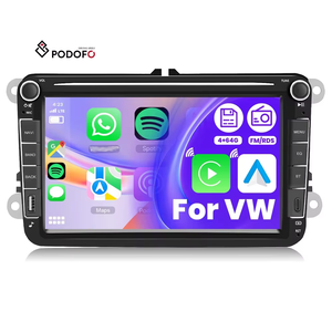 Radio para Auto Android Podofo de 8'' 4+64G con CarPlay/Android Auto Inalámbrico, GPS, WIFI, FM, RDS para Volkswagen/Seat/Skoda, Electrónica para Auto OEM - Product Image 1