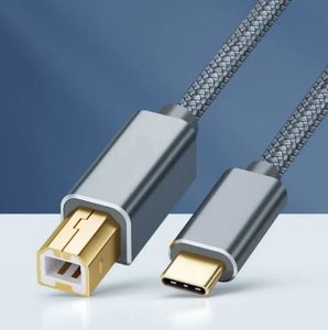 <span class=keywords><strong>C</strong></span>âble d'imprimante <span class=keywords><strong>USB</strong></span> <span class=keywords><strong>C</strong></span> vers <span class=keywords><strong>USB</strong></span> <span class=keywords><strong>B</strong></span> 2.0 Imprimante tressée Scanner Ordinateur portable Haute vitesse pour Epson HP Brother Huawei Xiaomi 0.5m-3m - Product Image 2