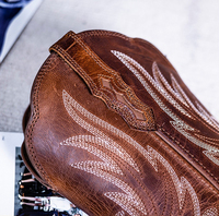 Bottes de Cowboy femmes en cuir de qualité supérieure personnalisé talon épais bout pointu Cowboy femme populaire bottes occidentales bottes de Cowboy pour les femmes