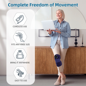 Penahan pemanas lutut Usb elektrik, terapi panas 3 kontrol suhu untuk cedera lutut, nyeri, meredakan sakit lutut - Product Image 2