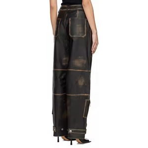 Hot Sale New Autumn Pants Custom Street Multi-Pocket <strong>DenimPants</strong> for Ladies Acid Washed Faded Cargo Baggy Pants for Girls - Product Image 3