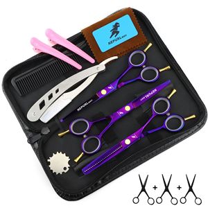 Ensemble de ciseaux de coiffure 3 pièces de 5,5 pouces, style A-line, avec ciseaux plats, ciseaux à effiler à dents fines et étui zippé - Product Image 5