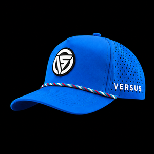 Wholesale Full Customized 5 Panel Polyester Waterproof Baseball <b>Cap</b> Laser Cut Hole High Performance Sport Golf Rope Hats - Product Image 3