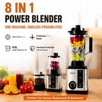 Robot culinaire multifonction 8-en-1 Bardefu 4L, mixeur, moulin, extracteur de jus, blender robuste Silver Crest