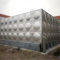 Réservoir d'eau en acier inoxydable SUS304, panneau modulaire, réservoir d'eau rectangulaire pour l'eau potable, la lutte contre l'incendie, l'utilisation industrielle