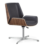 Meubles de bureau modernes, chaise de direction en cuir et bois à dossier haut, chaise de bureau de PDG, chaise de direction, chaise pivotante, chaises d'ordinateur