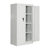 Armoire de classement ignifuge en métal à 2 portes et 4 étagères pour bureau, armoire de rangement en acier résistant au feu