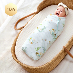 ผ้าห่อตัวเด็กทารกคริสตัลเดือนตุลาคม 80x80 ซม. ผ้าฝ้ายแท้ น้ำหนักเบา ระบายอากาศได้ดี ป้องกันการแพ้ สำหรับเด็กแรกเกิดในฤดูร้อน - Product Image 1