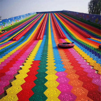 Toboggan arc-en-ciel ODM&OEM pour enfants, jeu en plein air, matériau plastique écologique, couleur et taille personnalisées