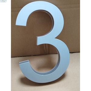 Cartello LED 3D luce-Up argento vernice opaca retroilluminata lettere numeri civici per le decorazioni aziende ospedali residenziali - Product Image 5