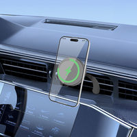 Support magnétique de voiture avec chargeur sans fil et charge rapide QC3.0 15W, logo personnalisé, port Type-C