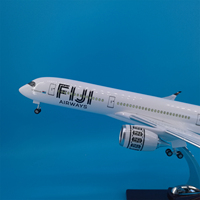 Modèle d'avion en résine ABS de 47 cm de la Fiji Airways A350, haute simulation avec éclairage LED et train d'atterrissage, ornement pour exposition