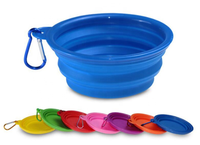 Bol à eau pliable pour animaux de compagnie, personnalisable avec logo, en silicone et plastique, best-seller 2023, bol de voyage pliable pour chien