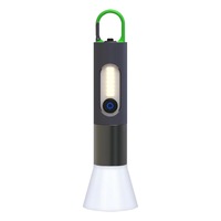 High Power Outdoor Camping Haken Zoombare wiederauf ladbare Taschenlampe COB Rot Warnung Not licht LED Taschenlampe