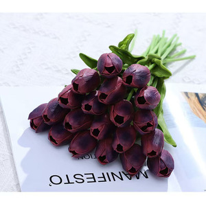 YL Tulipes artificielles <span class=keywords><strong>de</strong></span> haute qualité, toucher réel, mini-bulbes <span class=keywords><strong>de</strong></span> tulipes en PU, fleurs <span class=keywords><strong>de</strong></span> tulipes artificielles pour mariage, remise <span class=keywords><strong>de</strong></span> diplôme, Pâques, fêtes - Product Image 5