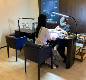 Nouvel ensemble table et chaise de salon de manucure, simple/double, blanc/noir, avec aspirateur haute puissance pour usage professionnel en salon de manucure double - Product Image 2