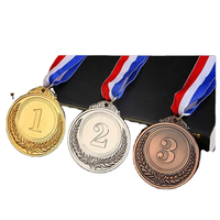 Médaille d'honneur en alliage de zinc or, argent, bronze pour 1er, 2e, 3e places, 65 mm, vente en gros pour événements sportifs