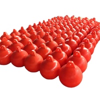 Bouée de marquage marine en mousse de polyéthylène résistante aux UV, longue durée, diamètre 400 mm, épaisseur de paroi 5 mm, flottabilité 25 kg, rouge-orange