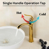 Robinet de lavabo doré pour salle de bain, mitigeur de douche, robinet de lavabo et de bain doré antique vintage